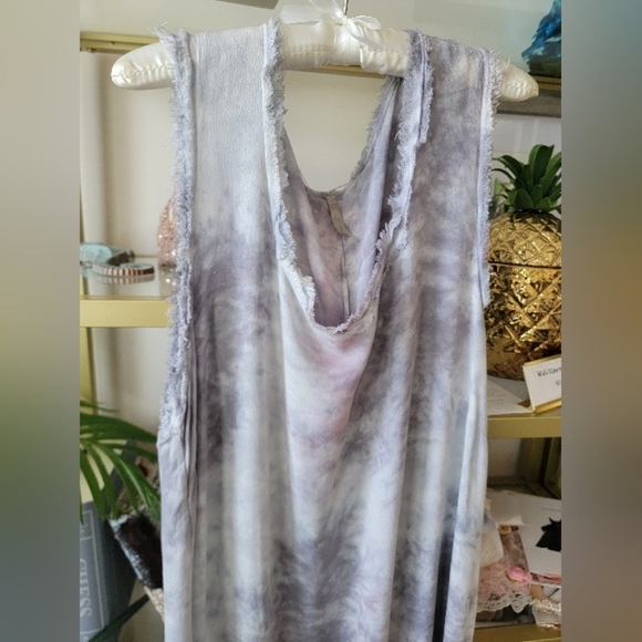 Blue and Purple Tye Dye Beach and Swim Midi Cover Up - Size Medium - Picture 4 of 7